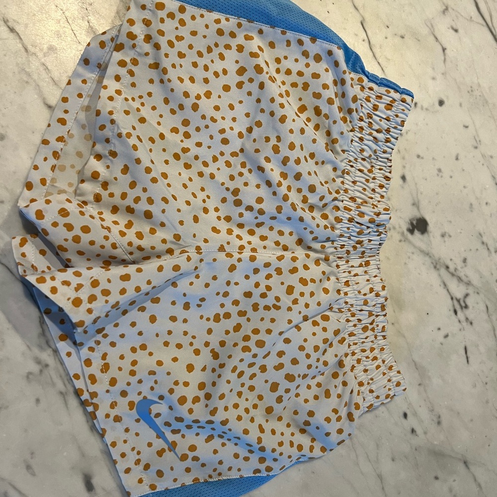 Nike Dri-FIT White and Orange Shorts